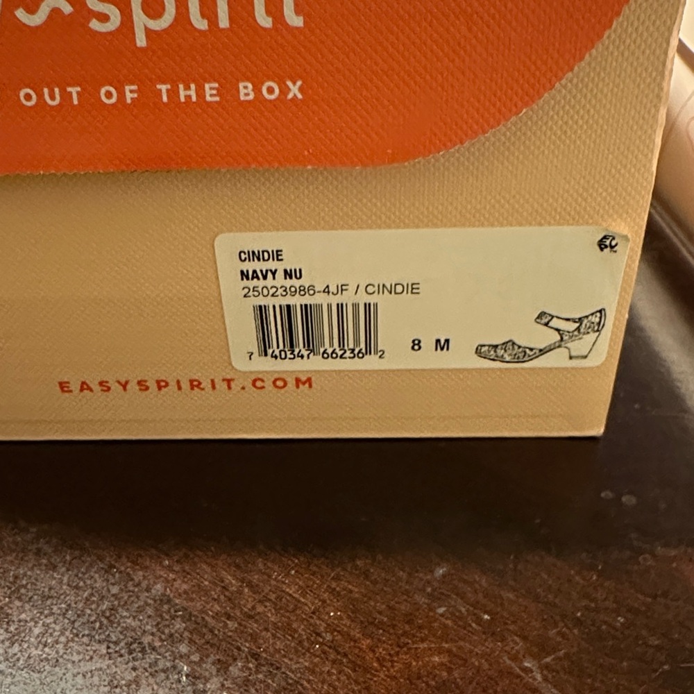 Easy Spirit Women's Dark Blue Cutout Heels - Picture 4 of 5